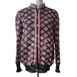 Nella Marchini Womens Vintage Mohair Blend Button Up Pockets Cardigan 40 US 6-8?